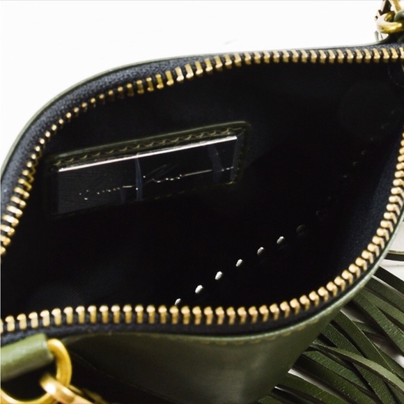 Emmaline Kuo green leather crossbody/clutch - Picture 5 of 16